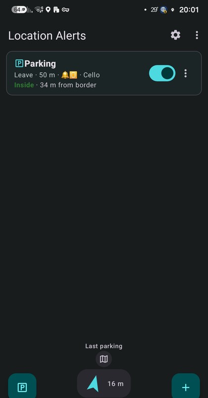 Location Alerts — parking exit reminder
